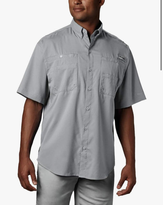 CAMISA COLUMBIA MANGA CORTA TAMIAMI - GRIS